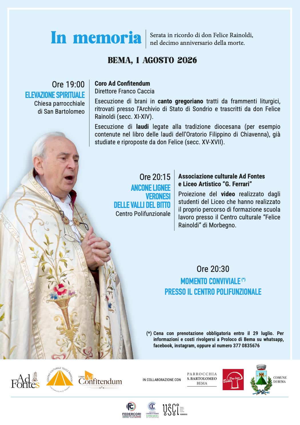 Bema 01 agosto 2026