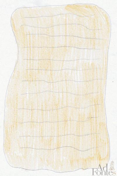 disegno di una fonte scritta
