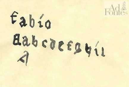 Fabio esperimento di scrittura